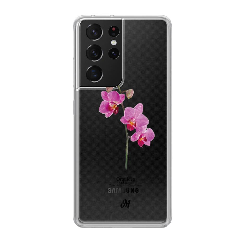 Case para Samsung S21 Ultra Ramo de Orquídea - Mandala Cases