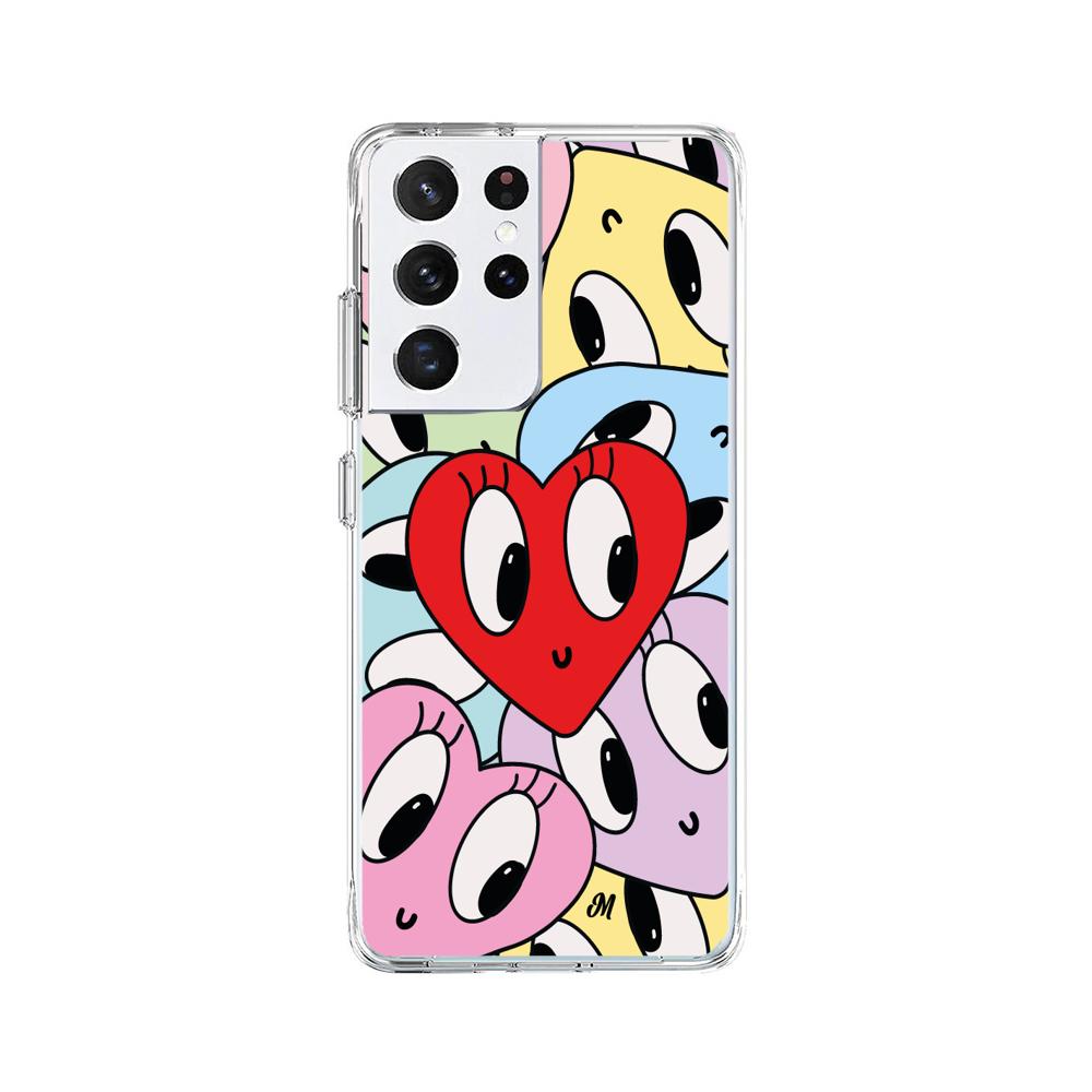 Case para Samsung S21 Ultra Corazones felices - Mandala Cases