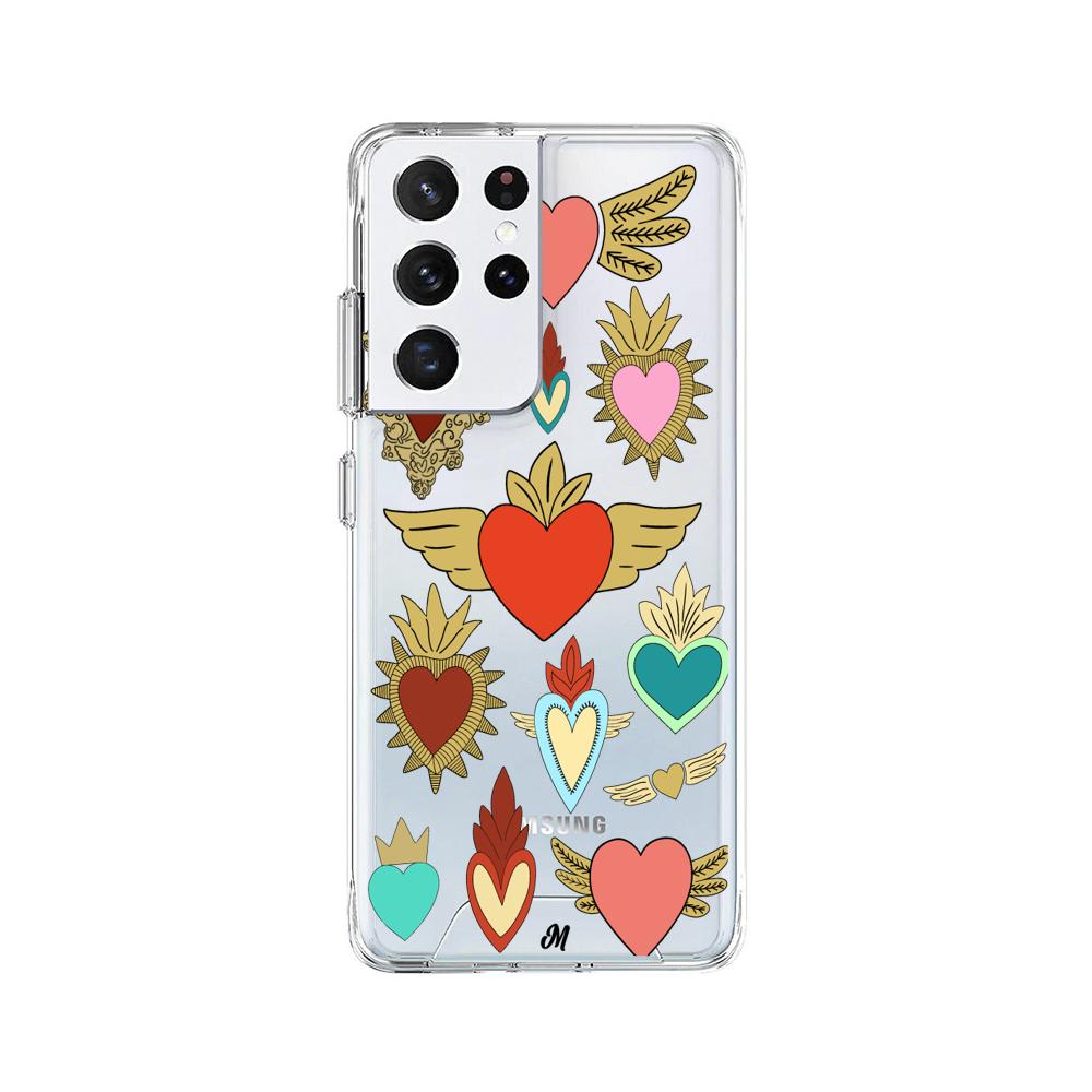 Case para Samsung S21 Ultra corazon angel - Mandala Cases
