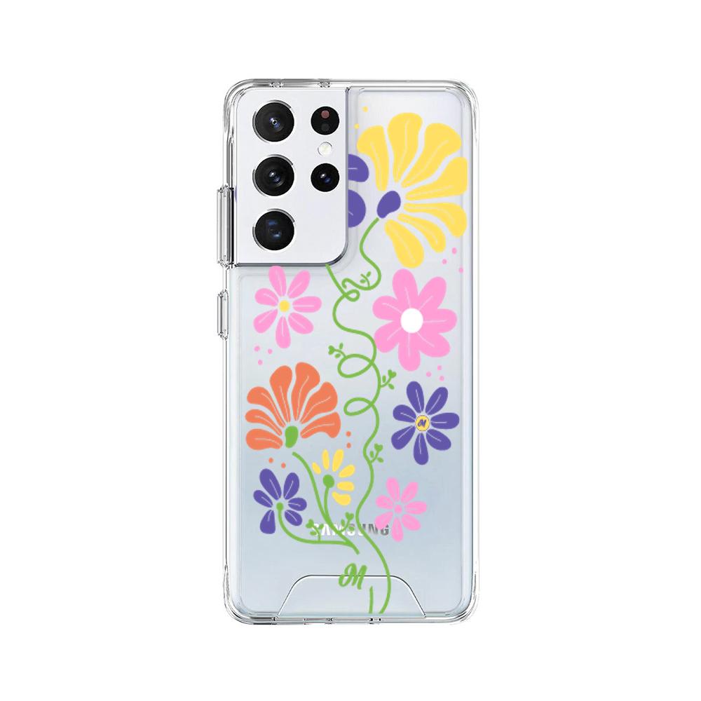 Case para Samsung S21 Ultra Flores abstractas - Mandala Cases