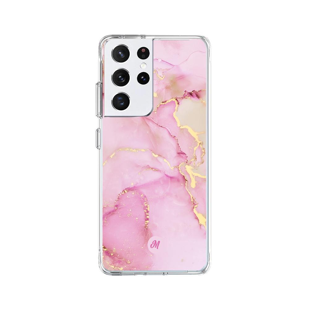Cases para Samsung S21 Ultra Pink marble - Mandala Cases