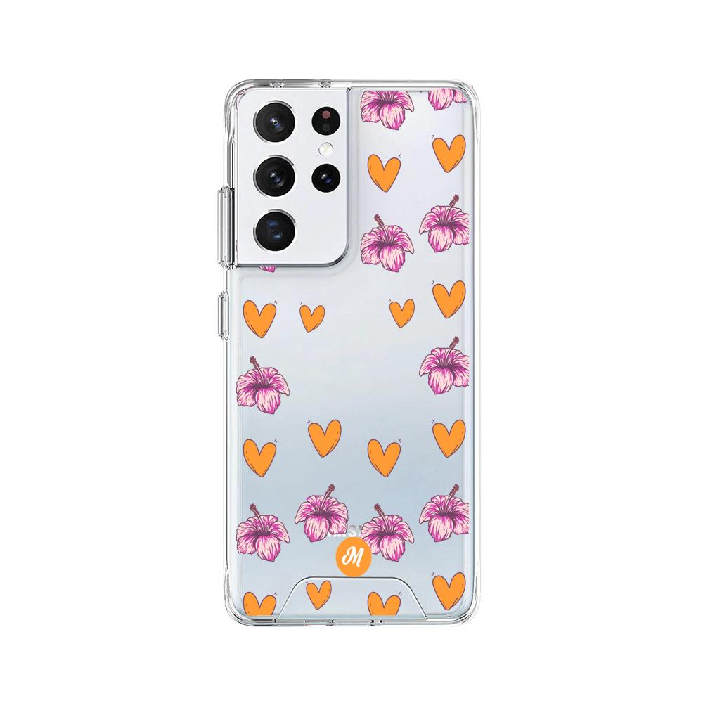 Cases para Samsung S21 Ultra Amor naranja - Mandala Cases