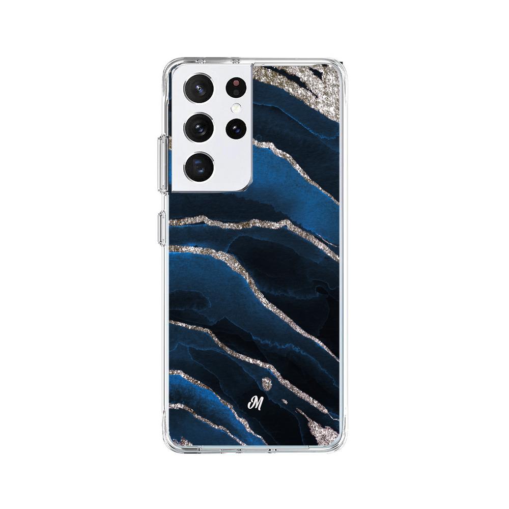 Cases para Samsung S21 Ultra Marble Blue - Mandala Cases