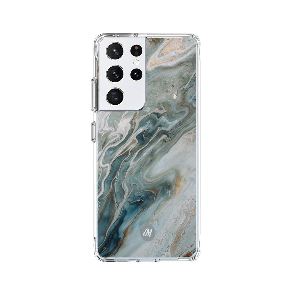 Cases para Samsung S21 Ultra liquid marble gray - Mandala Cases