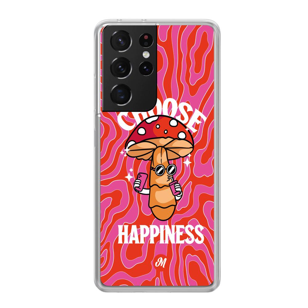 Cases para Samsung S21 Ultra Choose happiness - Mandala Cases
