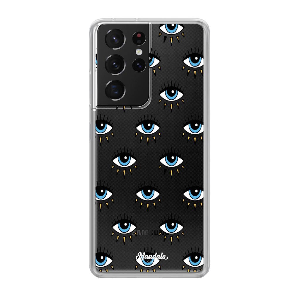Estuches para Samsung S21 Ultra - Light Blue Eyes Case  - Mandala Cases