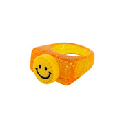 ORANGE HAPPY FACE RING - Mandala Cases