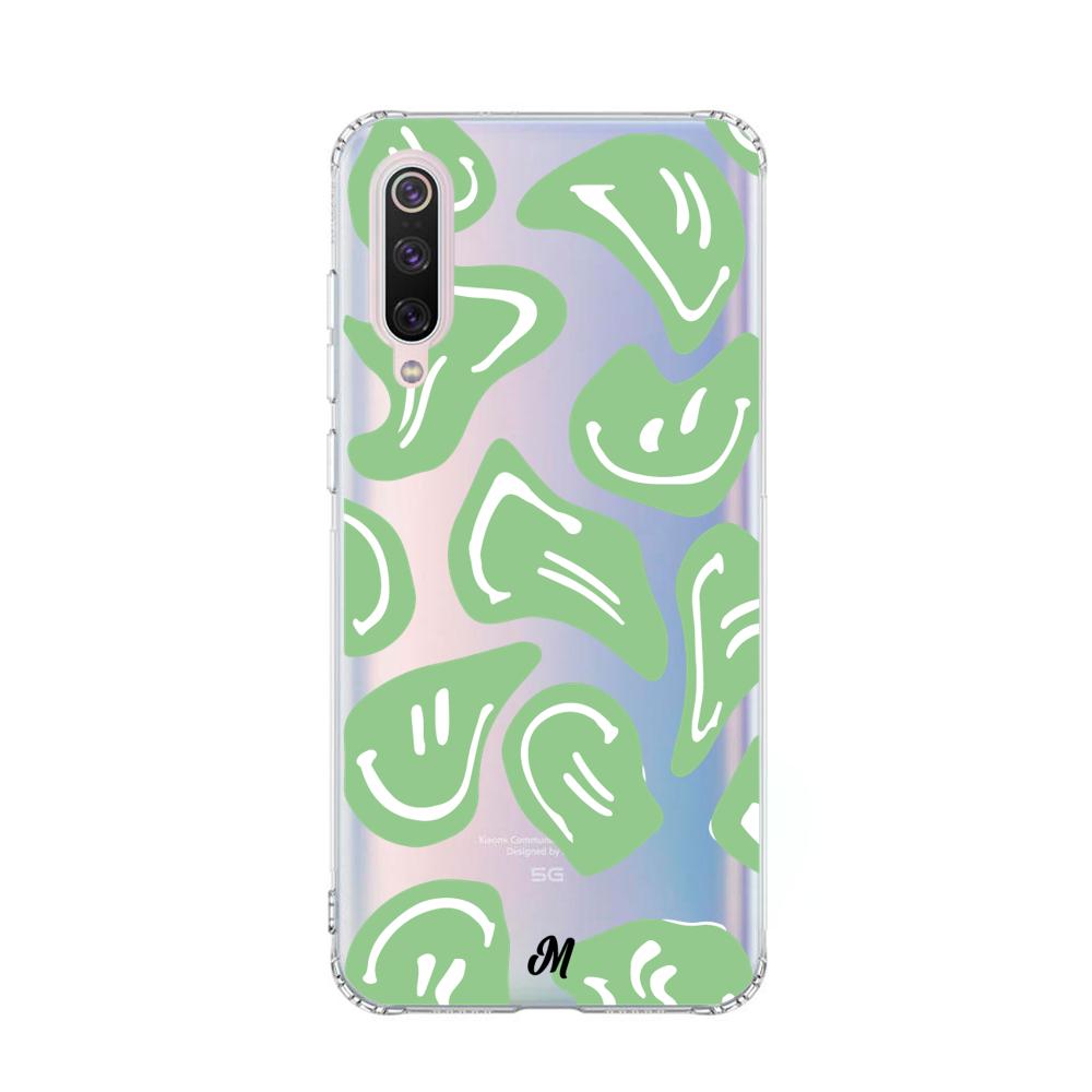 Case para Xiaomi Mi 9 Happy Face Verde-  - Mandala Cases