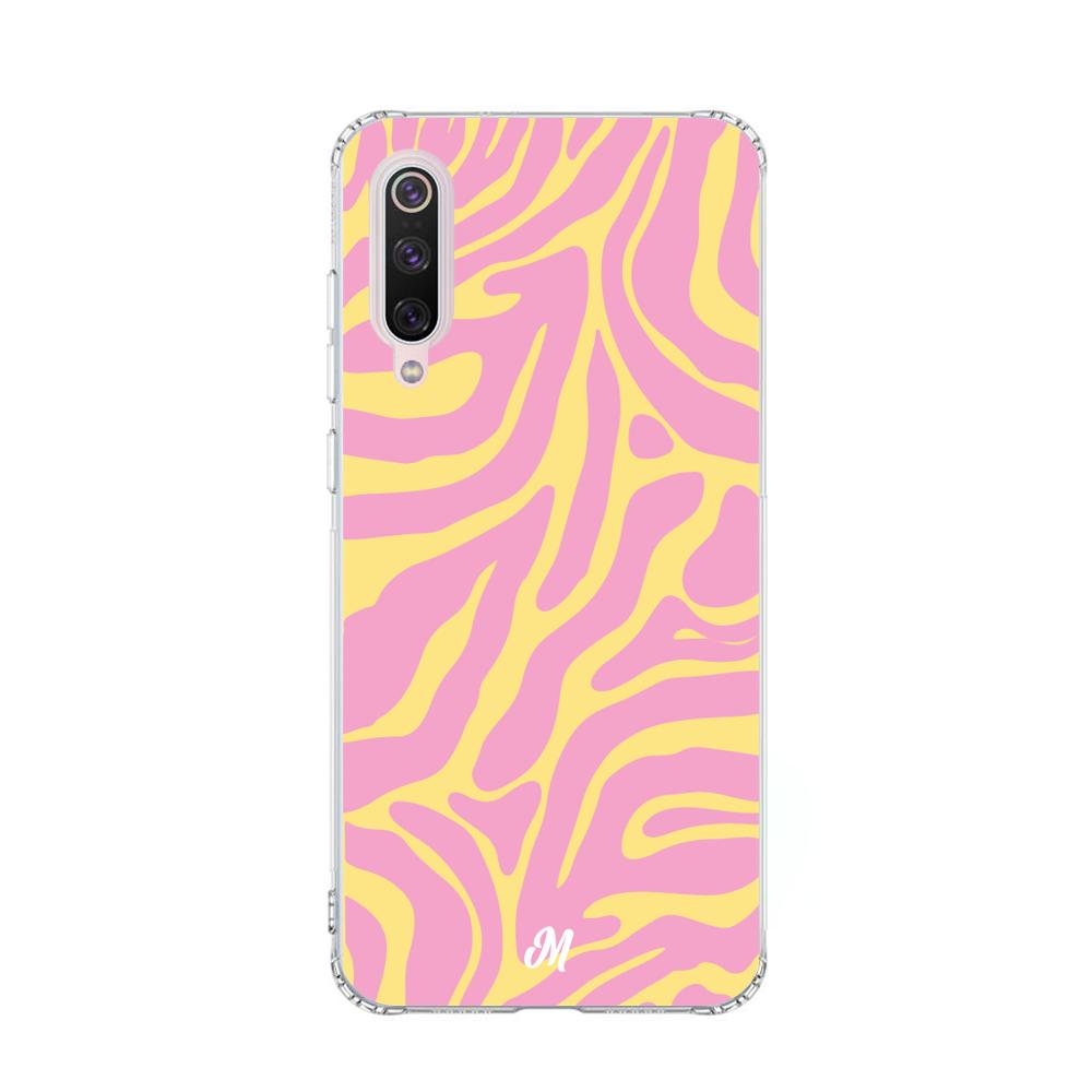 Case para Xiaomi Mi 9 Lineas rosa y amarillo - Mandala Cases