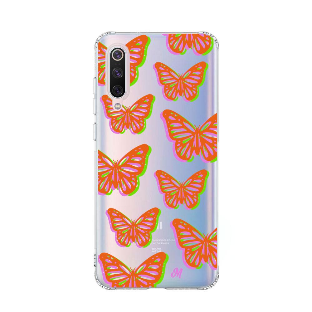 Case para Xiaomi Mi 9 Mariposas rojas aesthetic - Mandala Cases