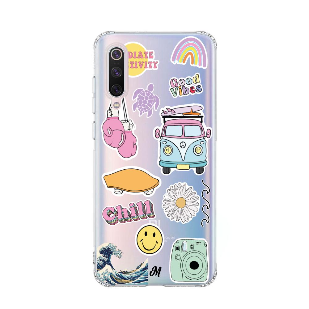 Case para Xiaomi Mi 9 Chill summer stickers - Mandala Cases