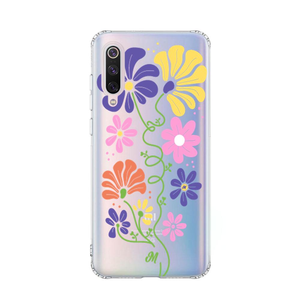 Case para Xiaomi Mi 9 Flores abstractas - Mandala Cases