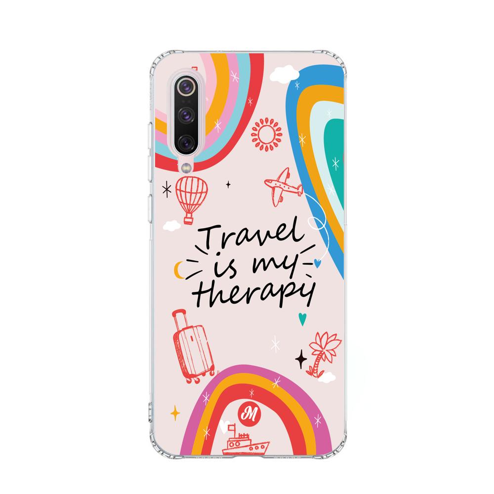 Cases para Xiaomi Mi 9 TRAVEL IS MY THERAPY - Mandala Cases