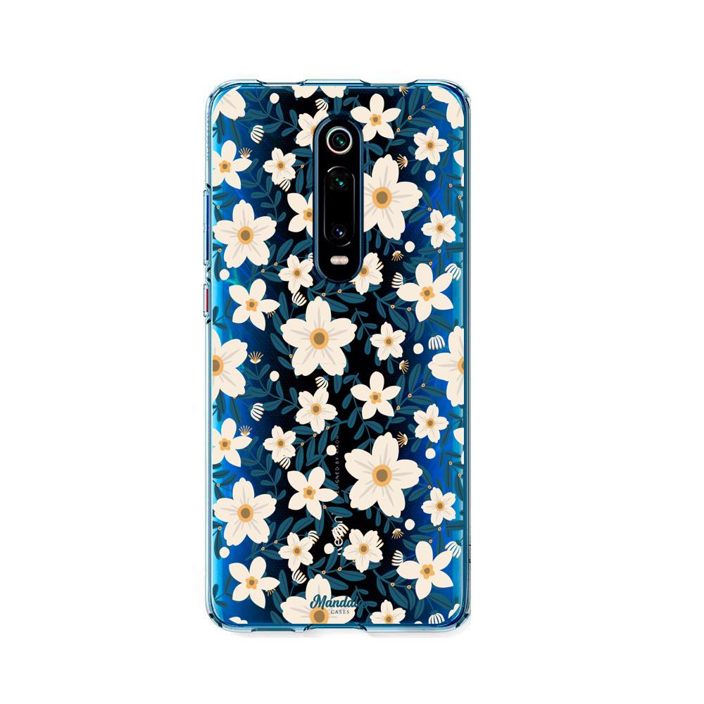 Case para Xiaomi Mi 9T / 9TPro Funda Flores Blancas  - Mandala Cases