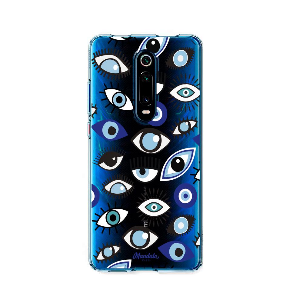 Case para Xiaomi Mi 9T / 9TPro Funda Funda Ojos Azules y Blancos - Mandala Cases