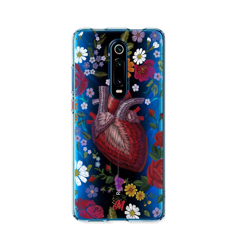 Case para Xiaomi Mi 9T / 9TPro Funda Corazón con Flores - Mandala Cases
