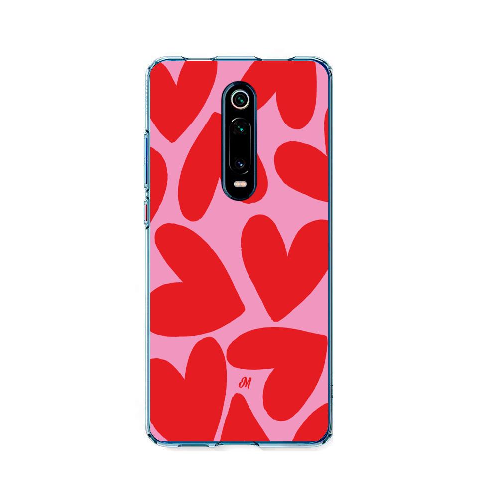 Case para Xiaomi Mi 9T / 9TPro Red Hearts - Mandala Cases