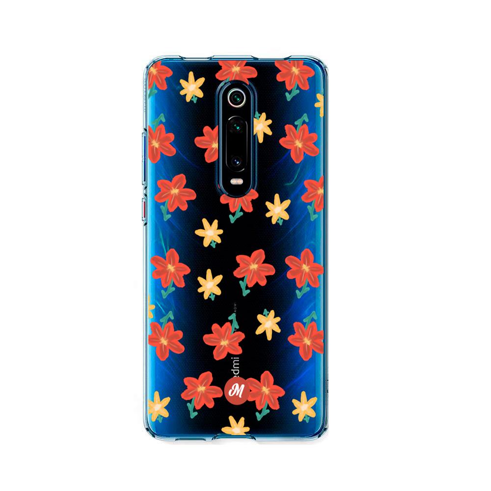 Cases para Xiaomi Mi 9T / 9TPro RED FLOWERS - Mandala Cases
