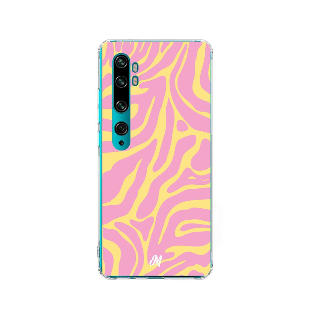 Case para Xiaomi Mi 10 / 10pro Lineas rosa y amarillo - Mandala Cases