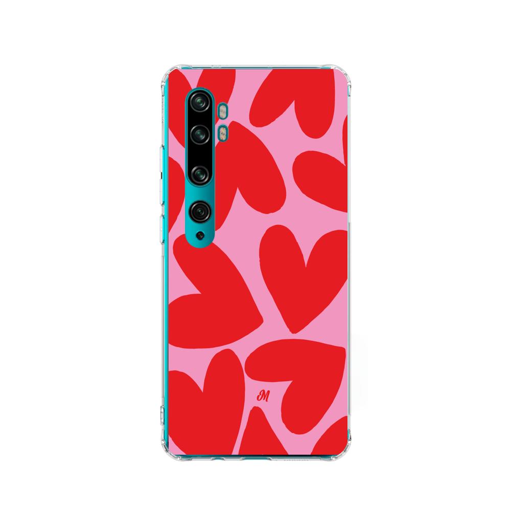 Case para Xiaomi Mi 10 / 10pro Red Hearts - Mandala Cases