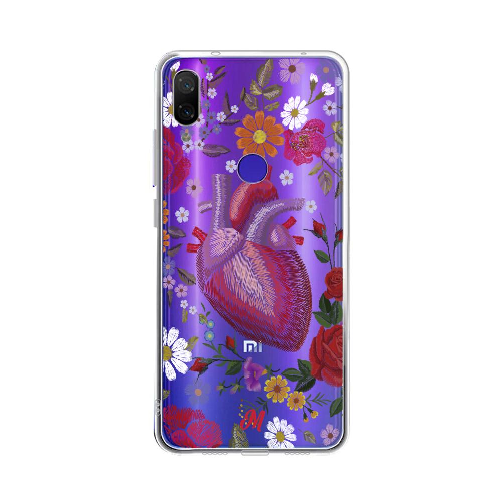 Case para Xiaomi Redmi note 7 Funda Corazón con Flores - Mandala Cases