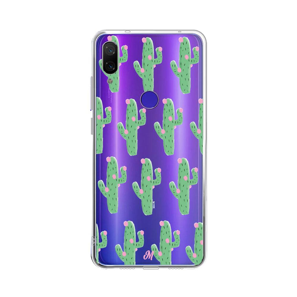 Case para Xiaomi Redmi note 7 Cactus Con Flor Rosa  - Mandala Cases