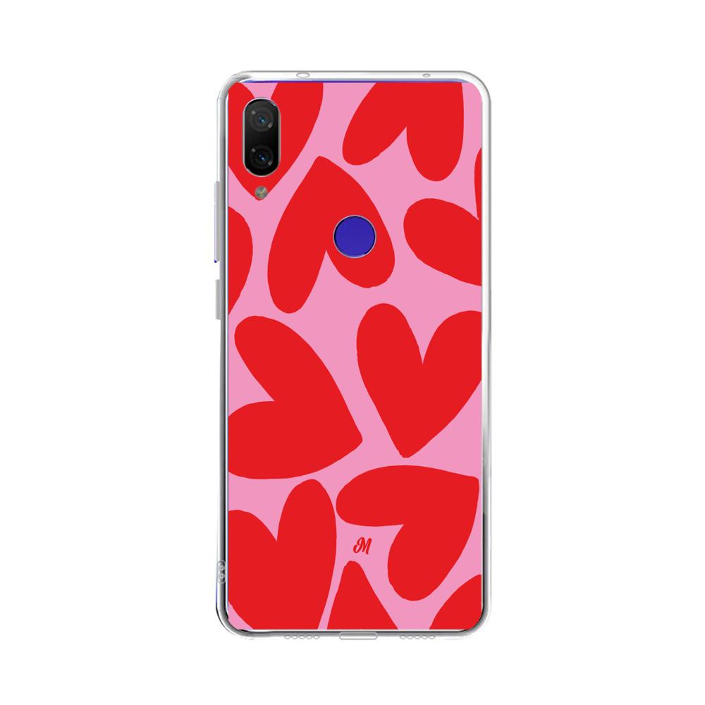 Case para Xiaomi Redmi note 7 Red Hearts - Mandala Cases