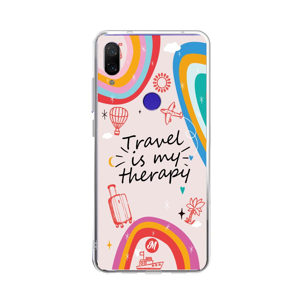 Cases para Xiaomi Redmi note 7 TRAVEL IS MY THERAPY - Mandala Cases