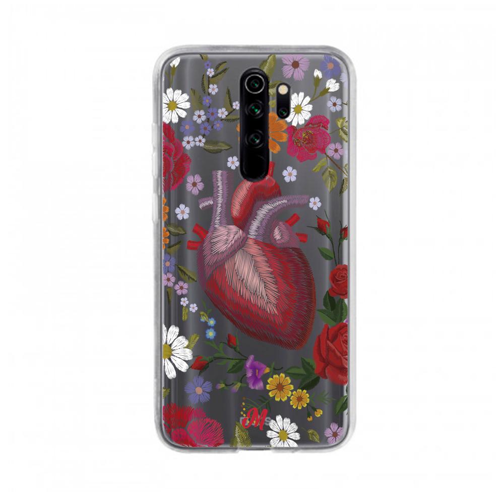 Case para Xiaomi note 8 pro Funda Corazón con Flores - Mandala Cases