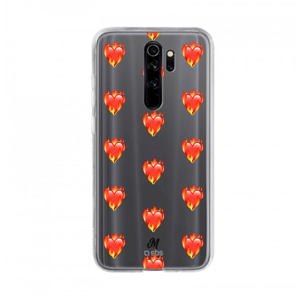 Case para Xiaomi note 8 pro de Corazón en llamas - Mandala Cases
