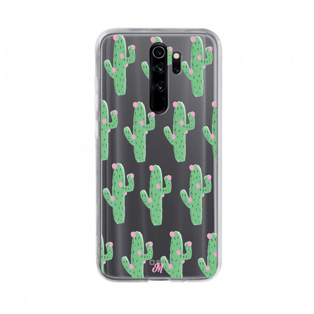 Case para Xiaomi note 8 pro Cactus Con Flor Rosa  - Mandala Cases