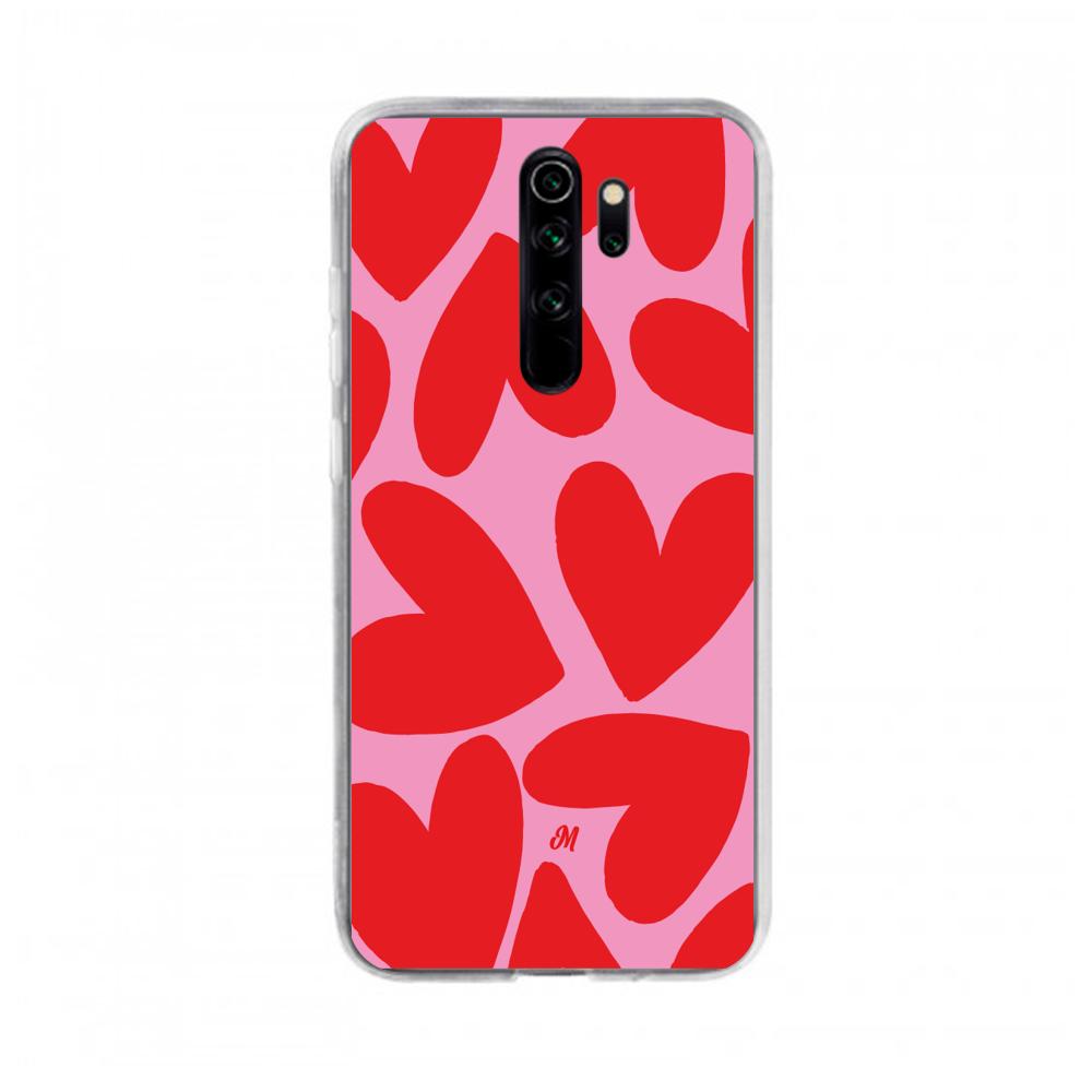 Case para Xiaomi note 8 pro Red Hearts - Mandala Cases