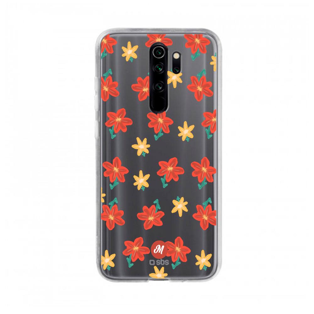 Cases para Xiaomi note 8 pro RED FLOWERS - Mandala Cases