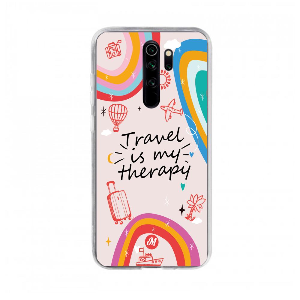 Cases para Xiaomi note 8 pro TRAVEL IS MY THERAPY - Mandala Cases