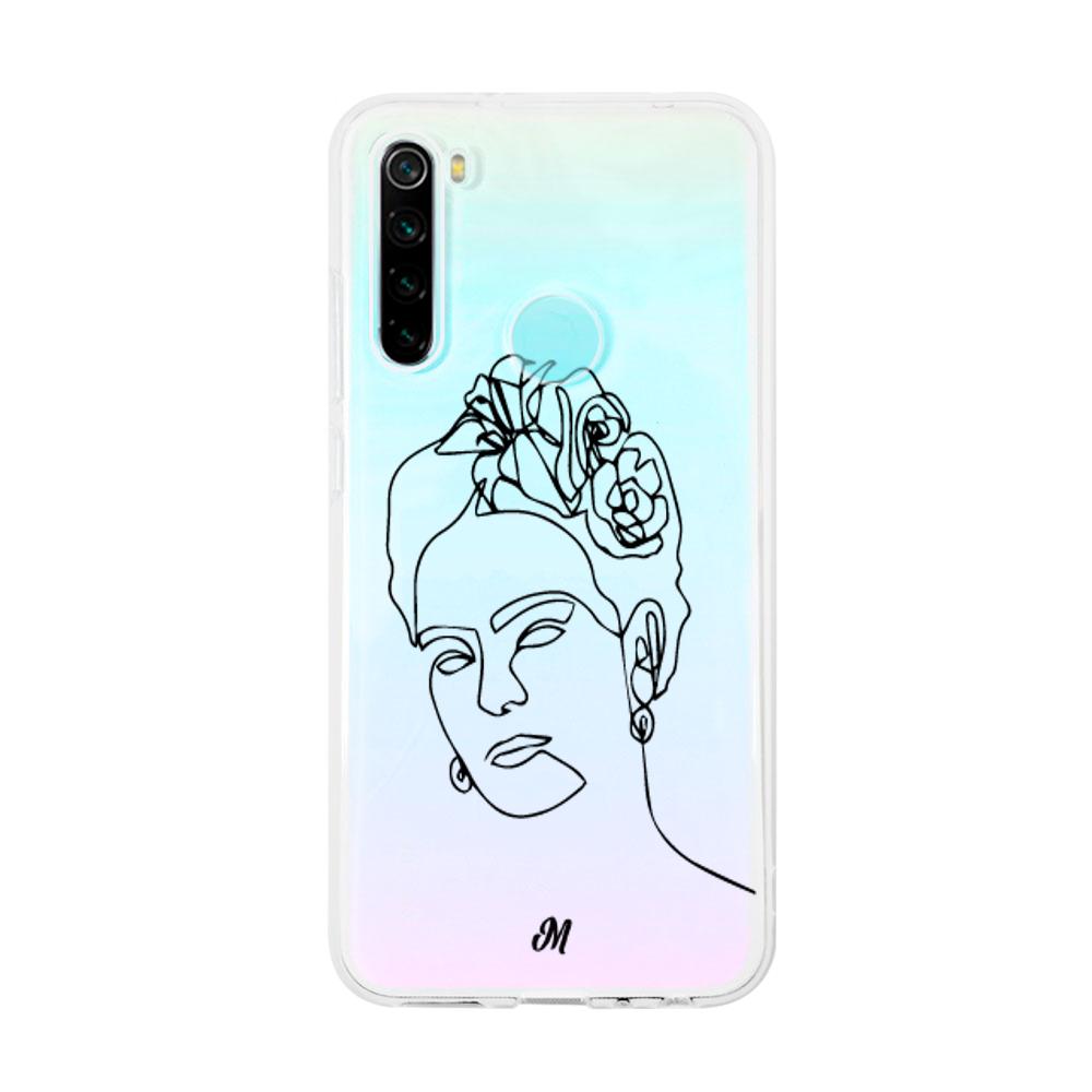 Estuches para Xiaomi redmi note 8 - Frida Line Art Case  - Mandala Cases