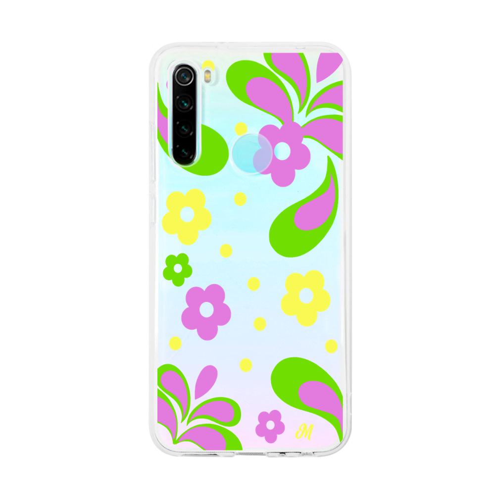 Case para Xiaomi redmi note 8 Flores moradas aesthetic - Mandala Cases