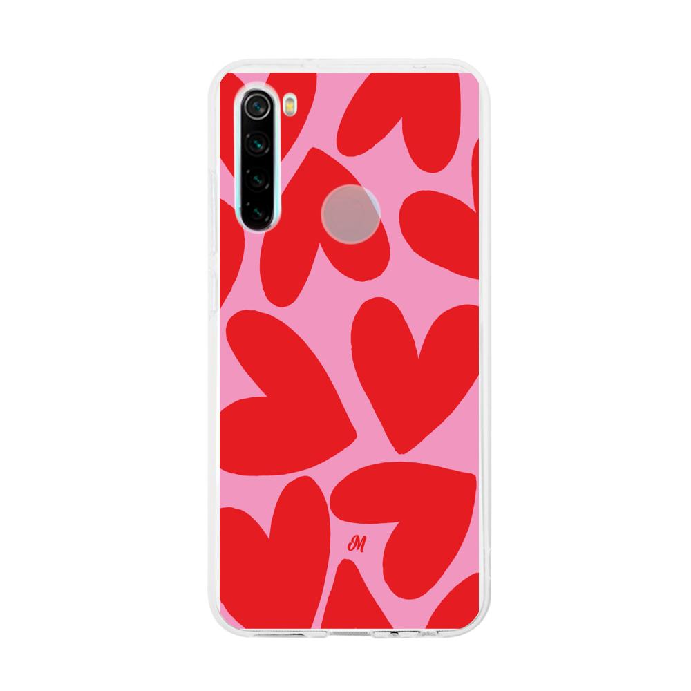 Case para Xiaomi redmi note 8 Red Hearts - Mandala Cases