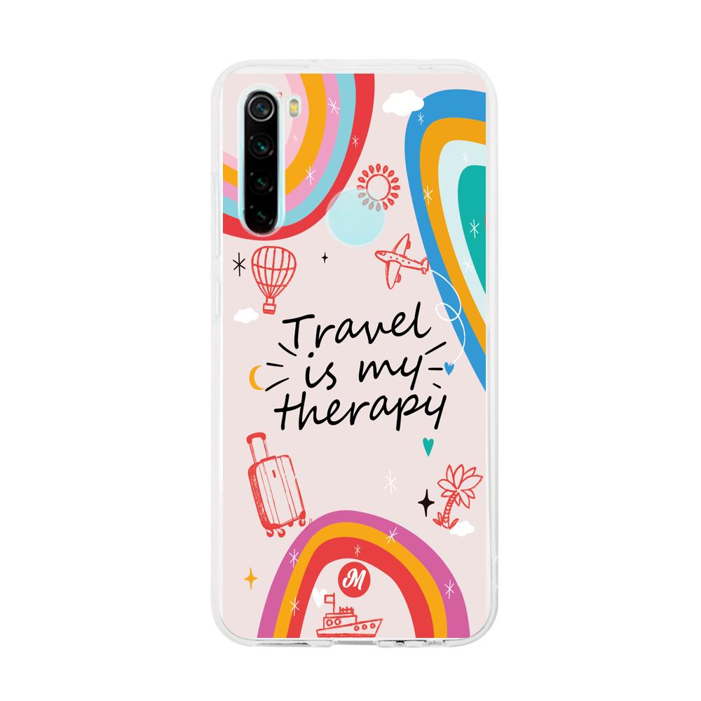Cases para Xiaomi redmi note 8 TRAVEL IS MY THERAPY - Mandala Cases