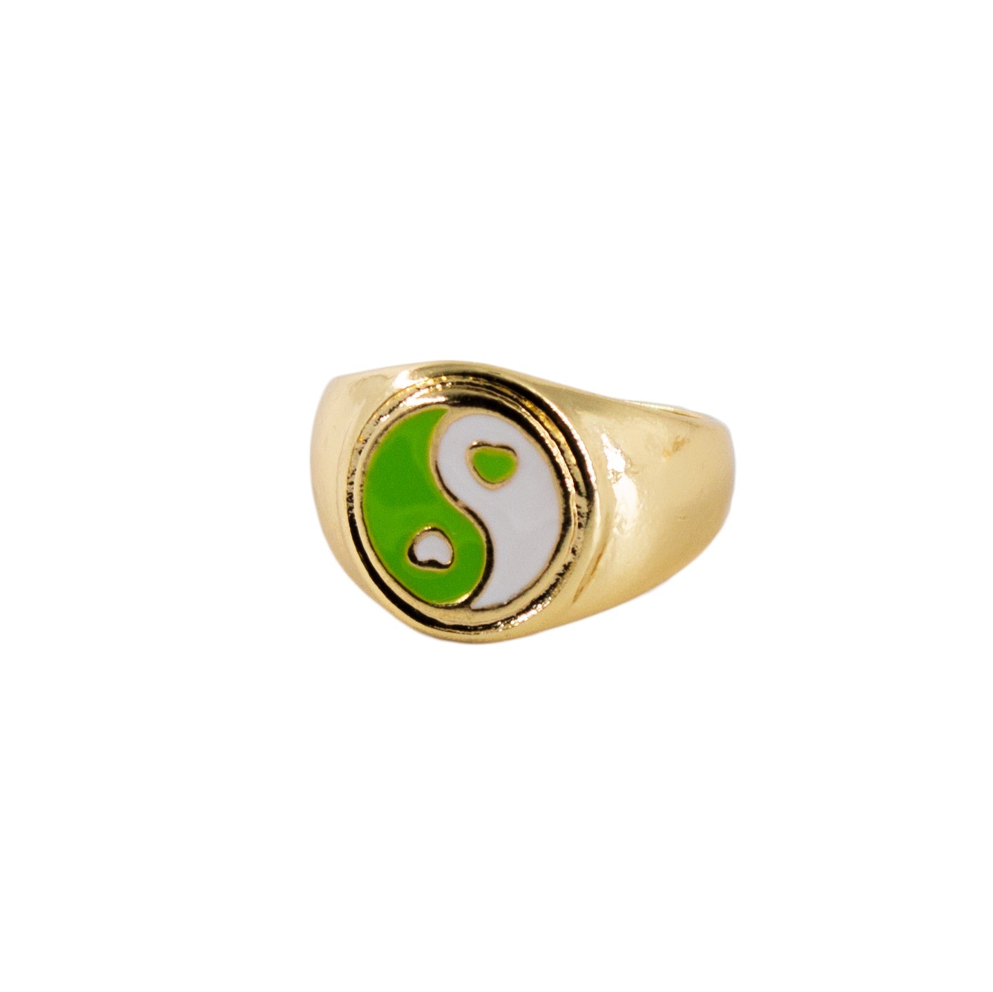 GREEN YING YANG RING - Mandala Cases
