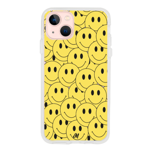 Funda Yellow happy faces iphone - Mandala Cases