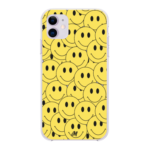 Funda Yellow happy faces iphone - Mandala Cases