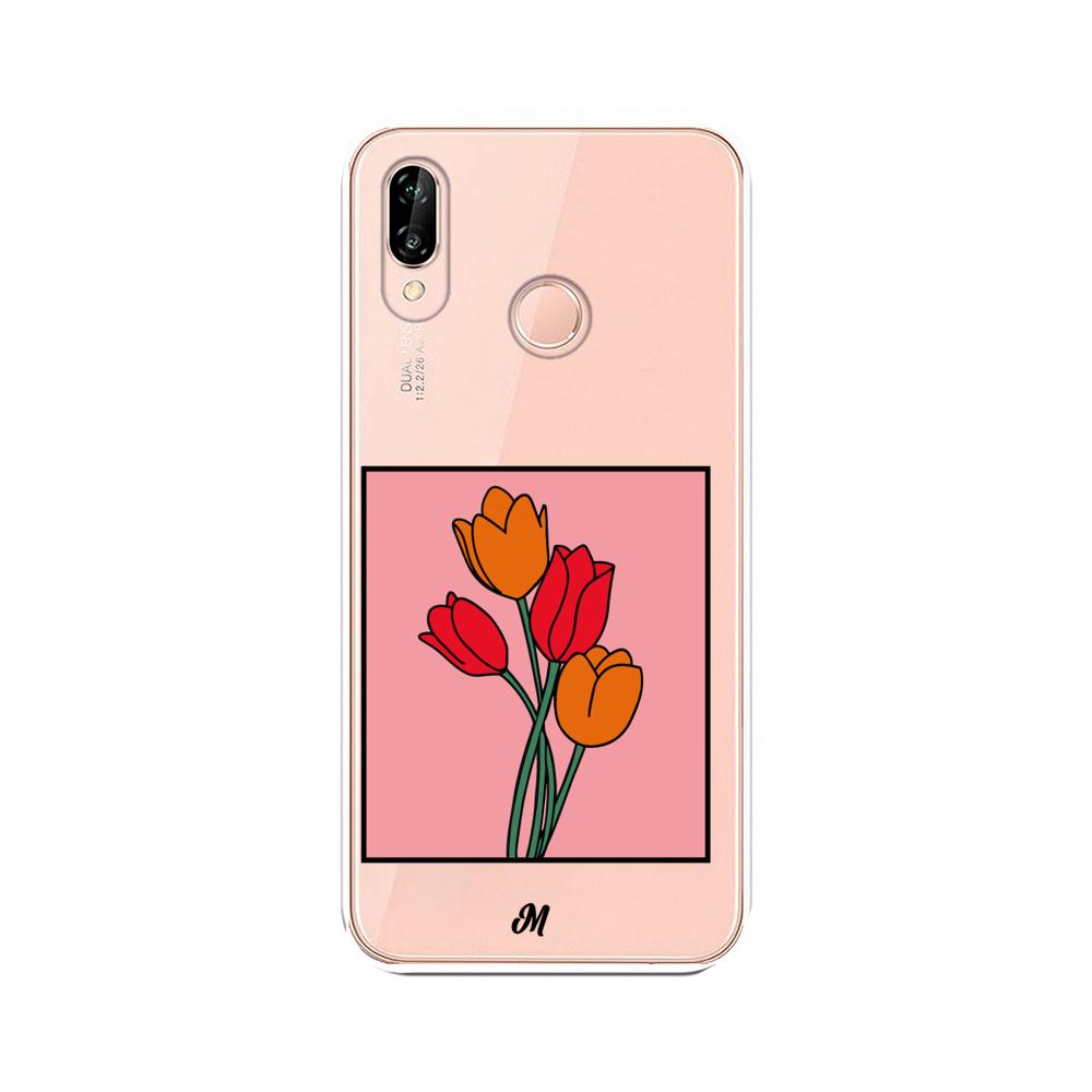 Case para Huawei P20 Lite Tulipanes de amor - Mandala Cases