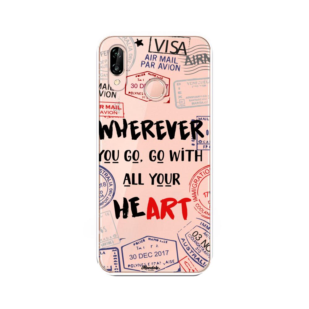 Case para Huawei P20 Lite Go With Your Heart - Mandala Cases