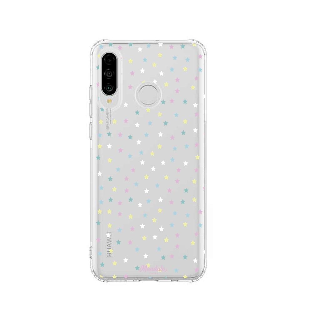 Case para Huawei P30 lite Funda Estrellas Blancas  - Mandala Cases