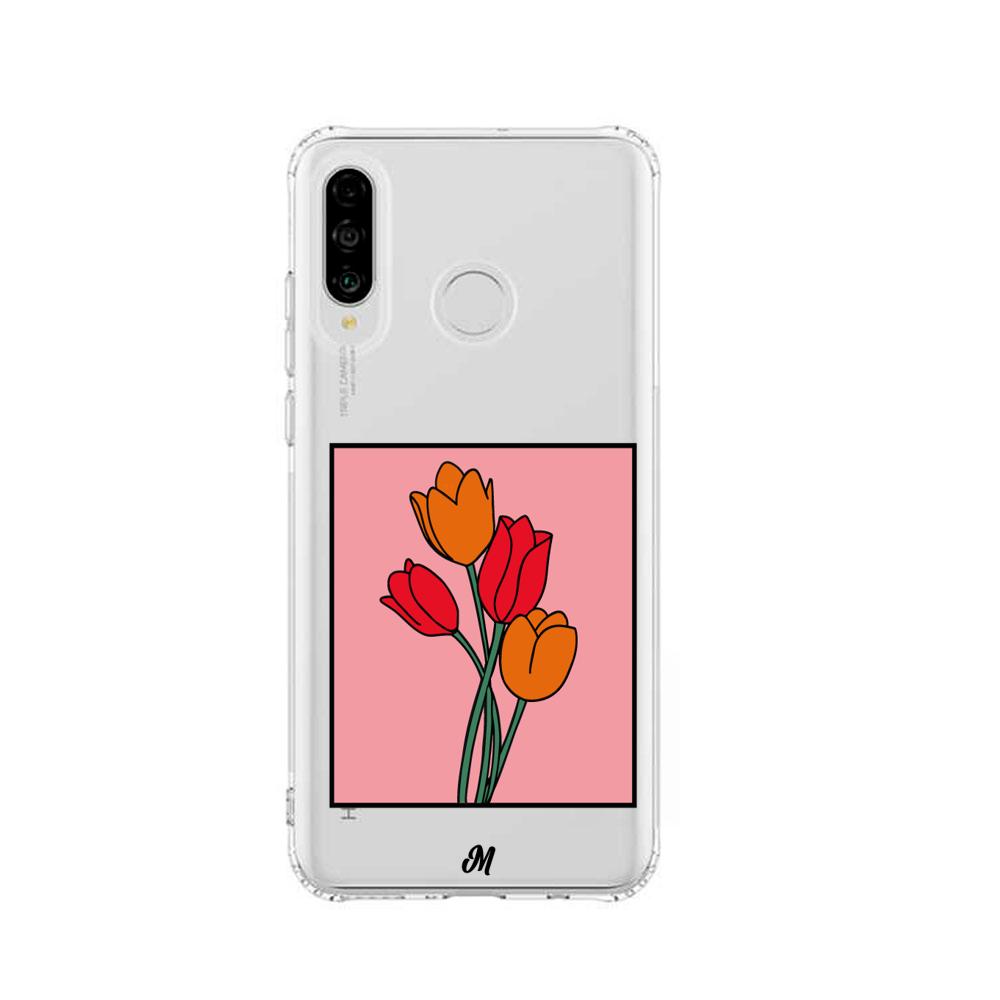 Case para Huawei P30 lite Tulipanes de amor - Mandala Cases