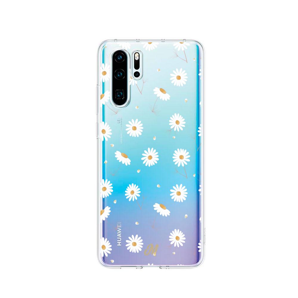 Case para Huawei P30 pro Funda Flores Blancas Delicadas  - Mandala Cases