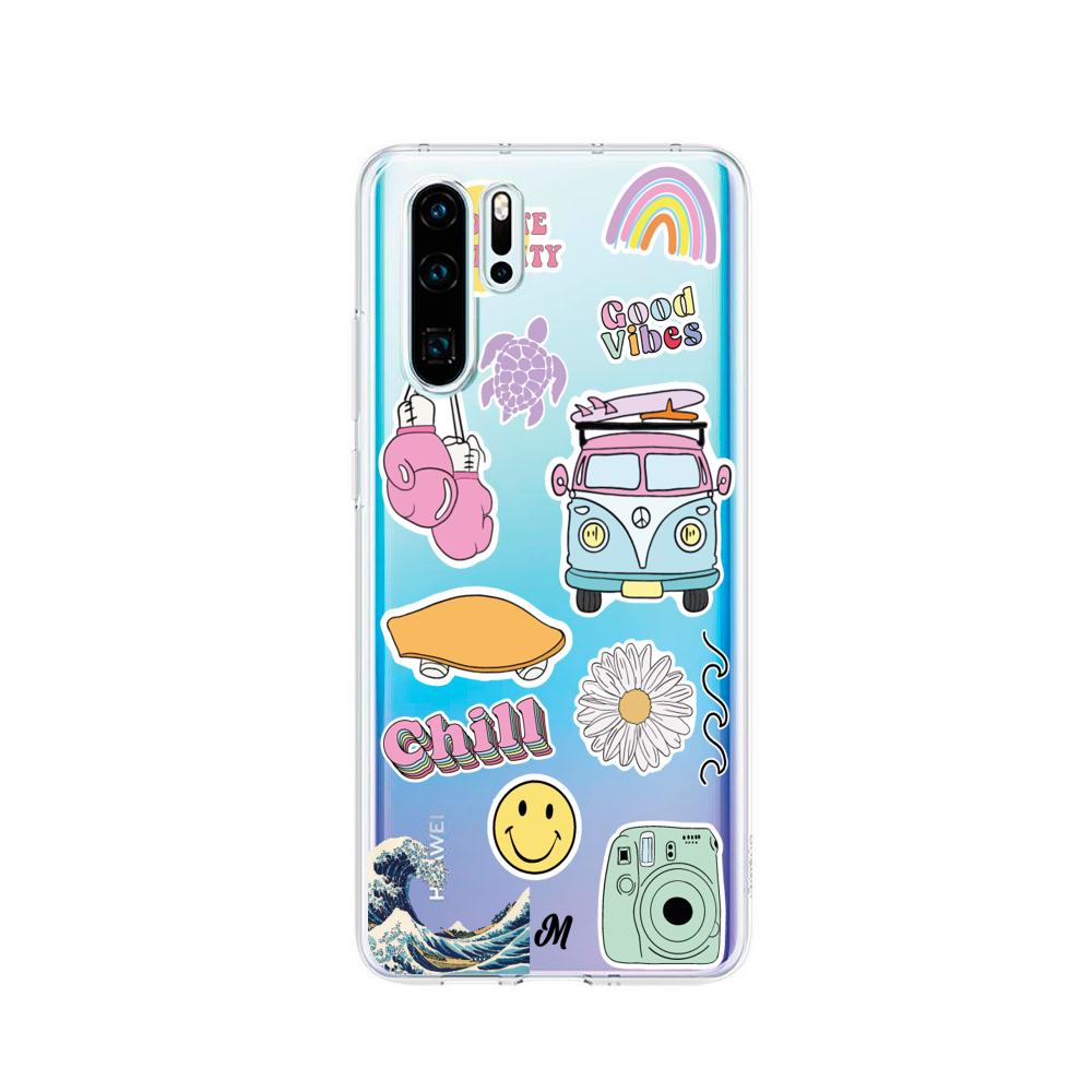 Case para Huawei P30 pro Chill summer stickers - Mandala Cases