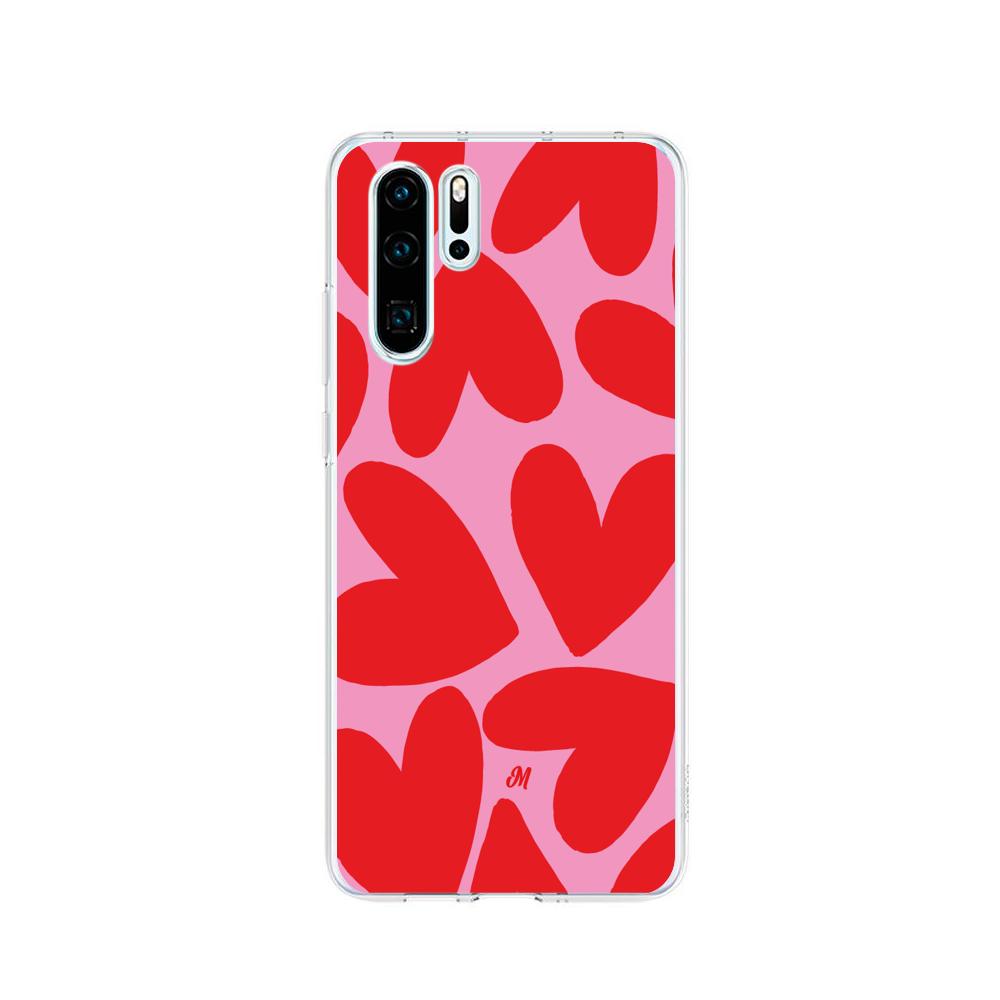 Case para Huawei P30 pro Red Hearts - Mandala Cases