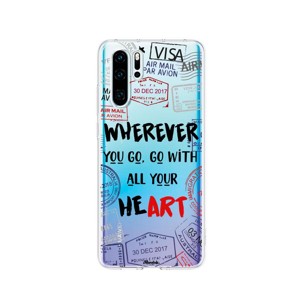Case para Huawei P30 pro Go With Your Heart - Mandala Cases