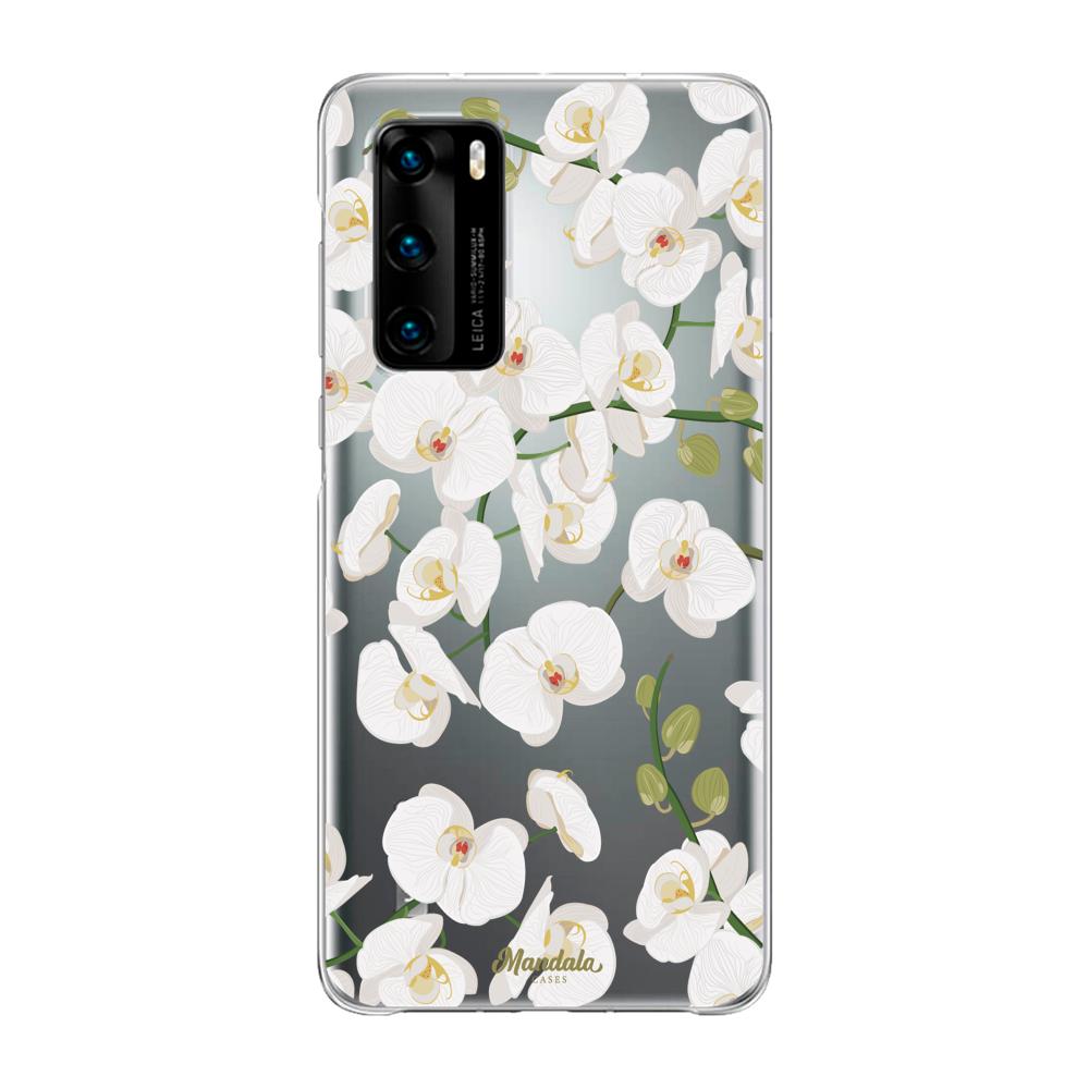 Case para Huawei P40 Funda Orquídeas  - Mandala Cases